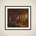 Flirtation in a Cowshed framed