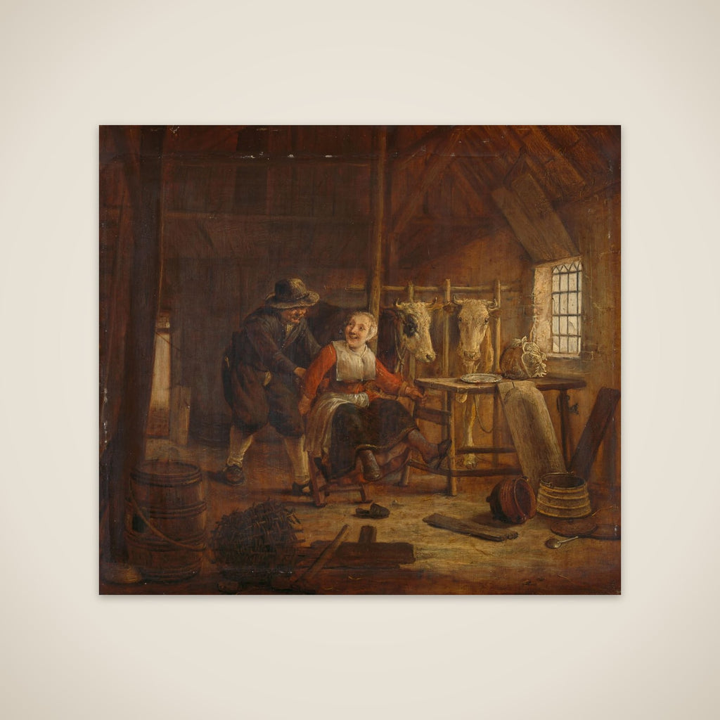 Flirtation in a Cowshed unframed print