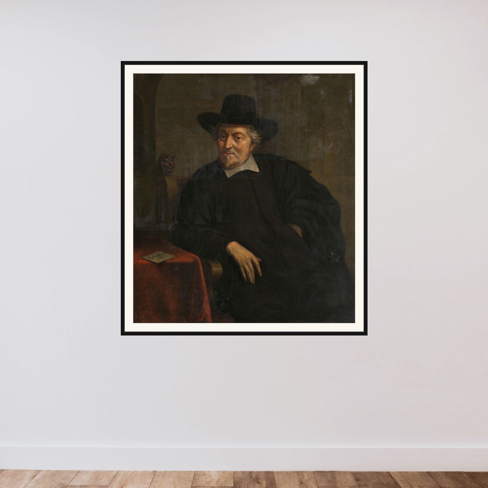 Self Portrait (?) framed — shown to scale