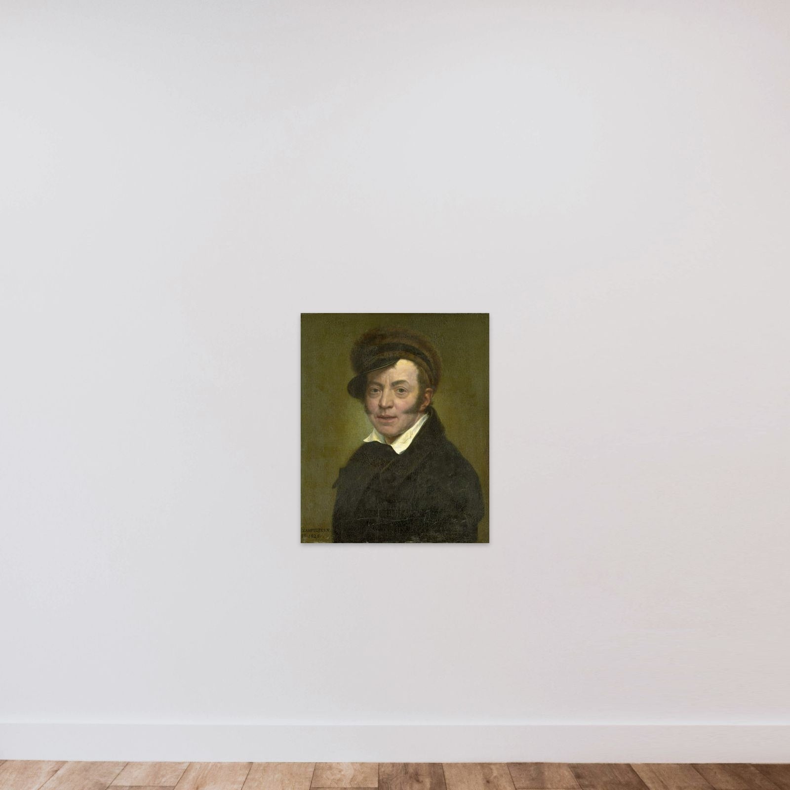 Self-Portrait unframed — shown to scale