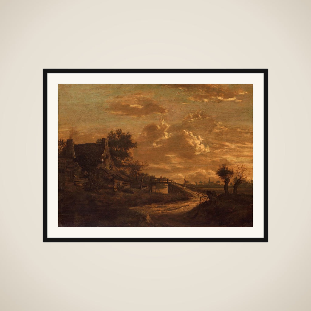 Landscape at Sunset framed