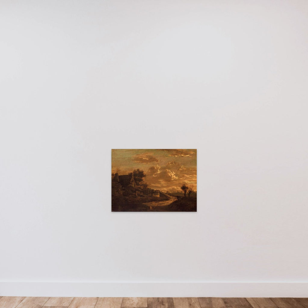 Landscape at Sunset unframed — shown to scale