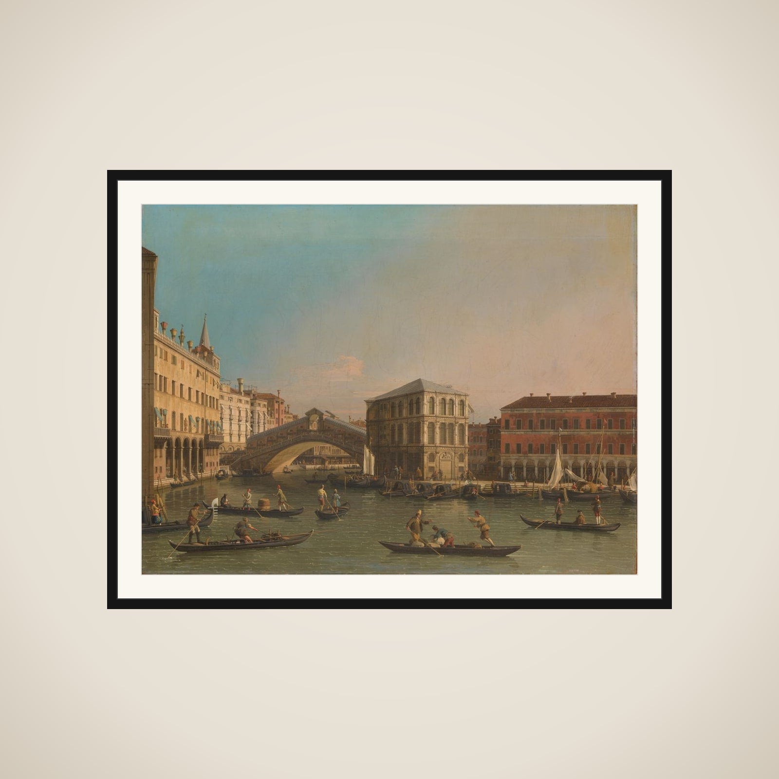 The Grand Canal with the Rialto Bridge and the Fondaco dei Tedeschi framed