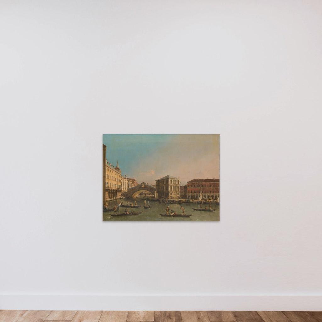 The Grand Canal with the Rialto Bridge and the Fondaco dei Tedeschi unframed — shown to scale
