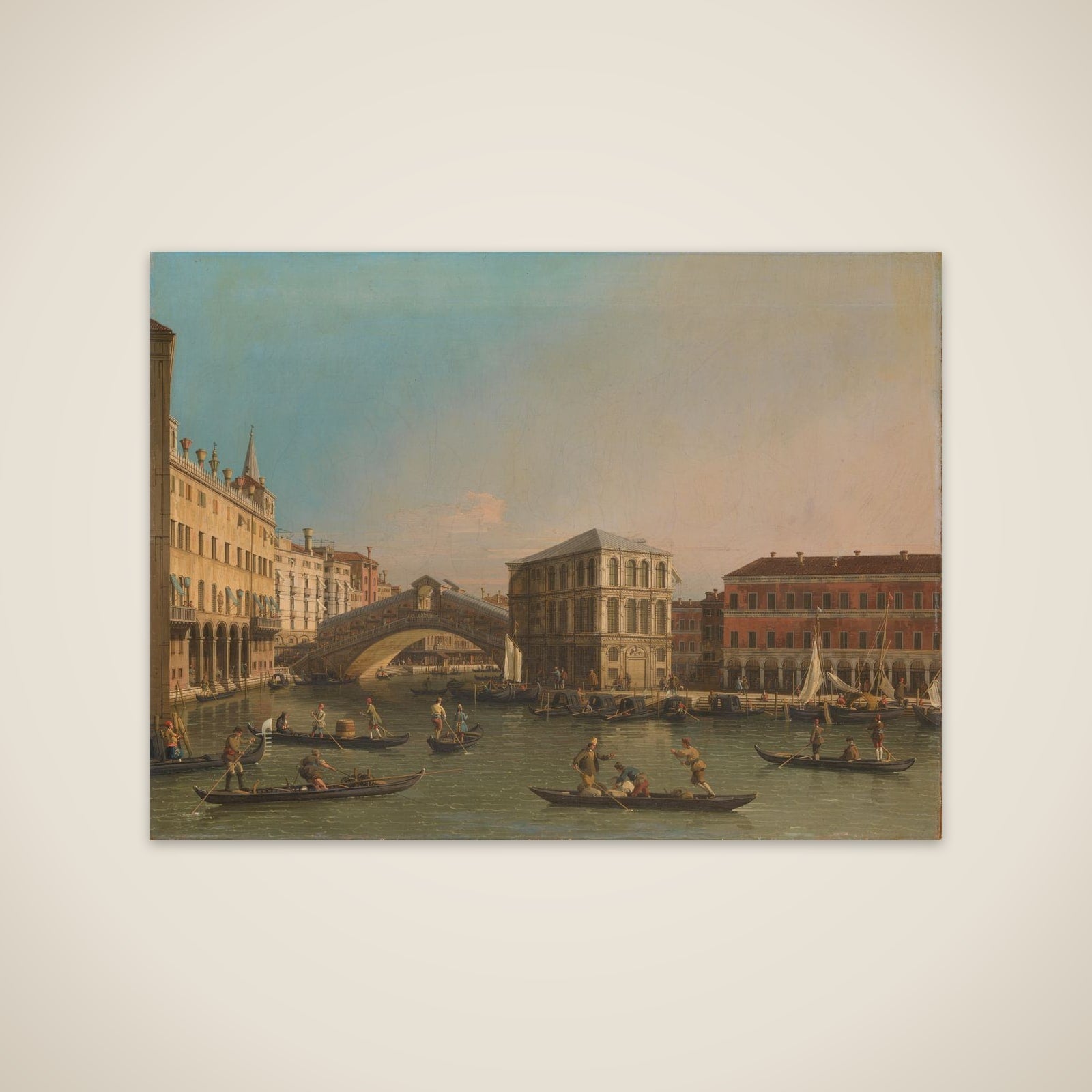 The Grand Canal with the Rialto Bridge and the Fondaco dei Tedeschi unframed print