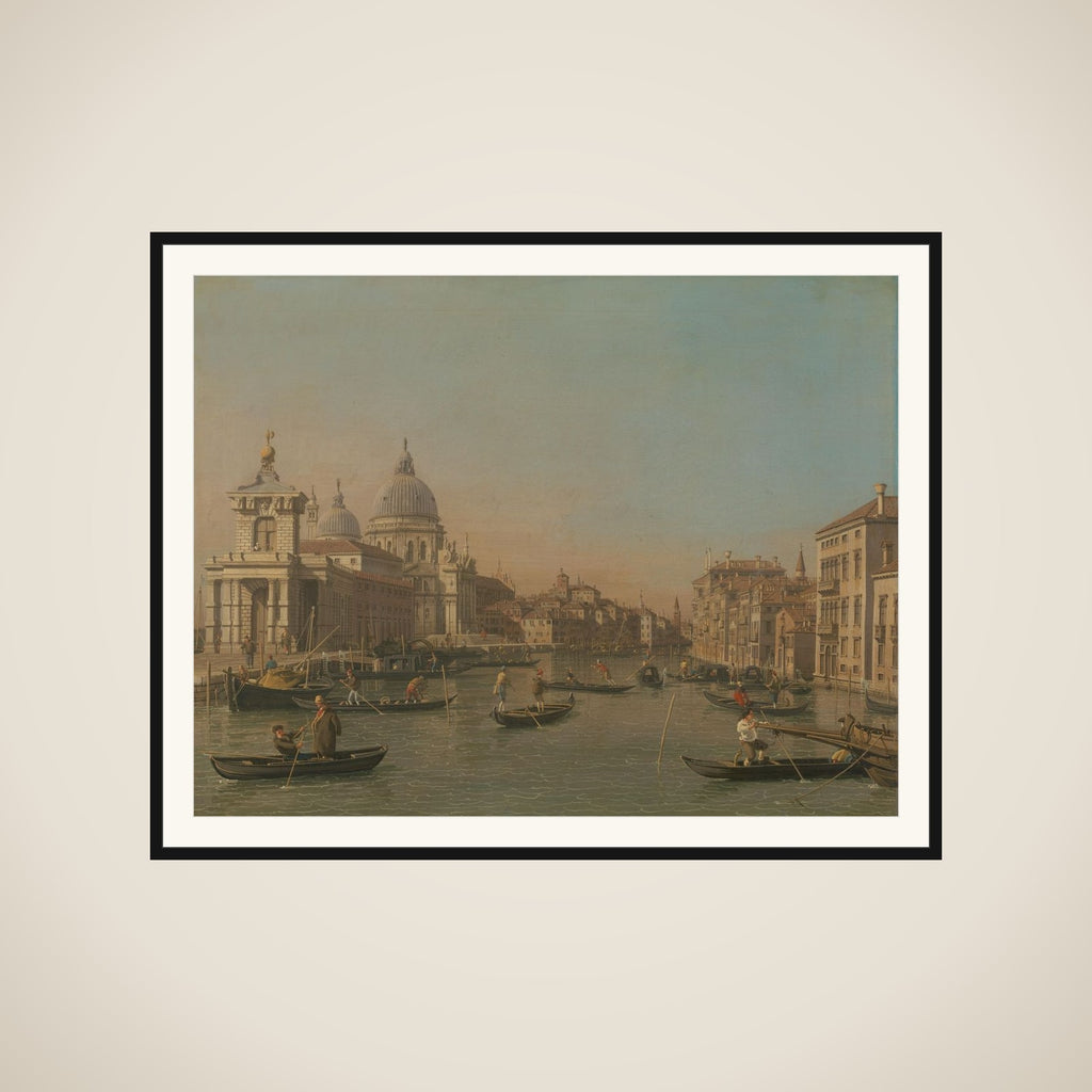 Entrance to the Grand Canal near the Punta della Dogana and Santa Maria della Salute framed
