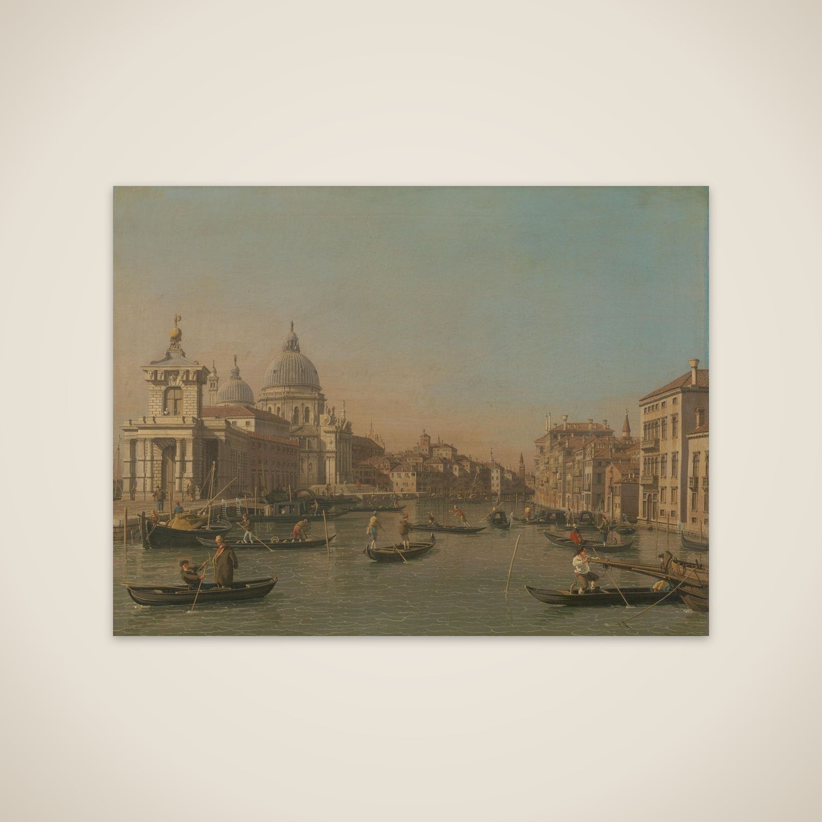 Entrance to the Grand Canal near the Punta della Dogana and Santa Maria della Salute unframed print