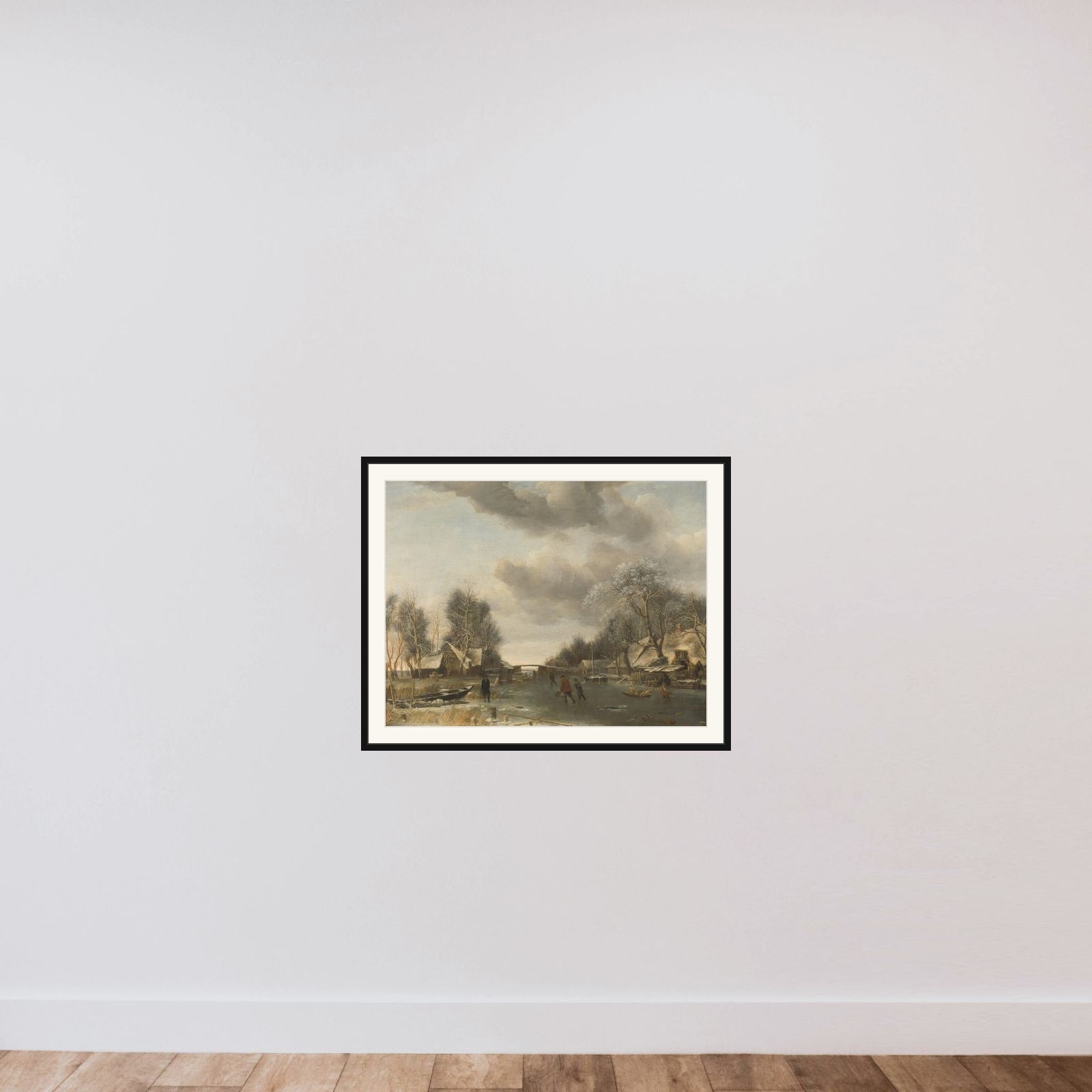 Winter Scene framed — shown to scale