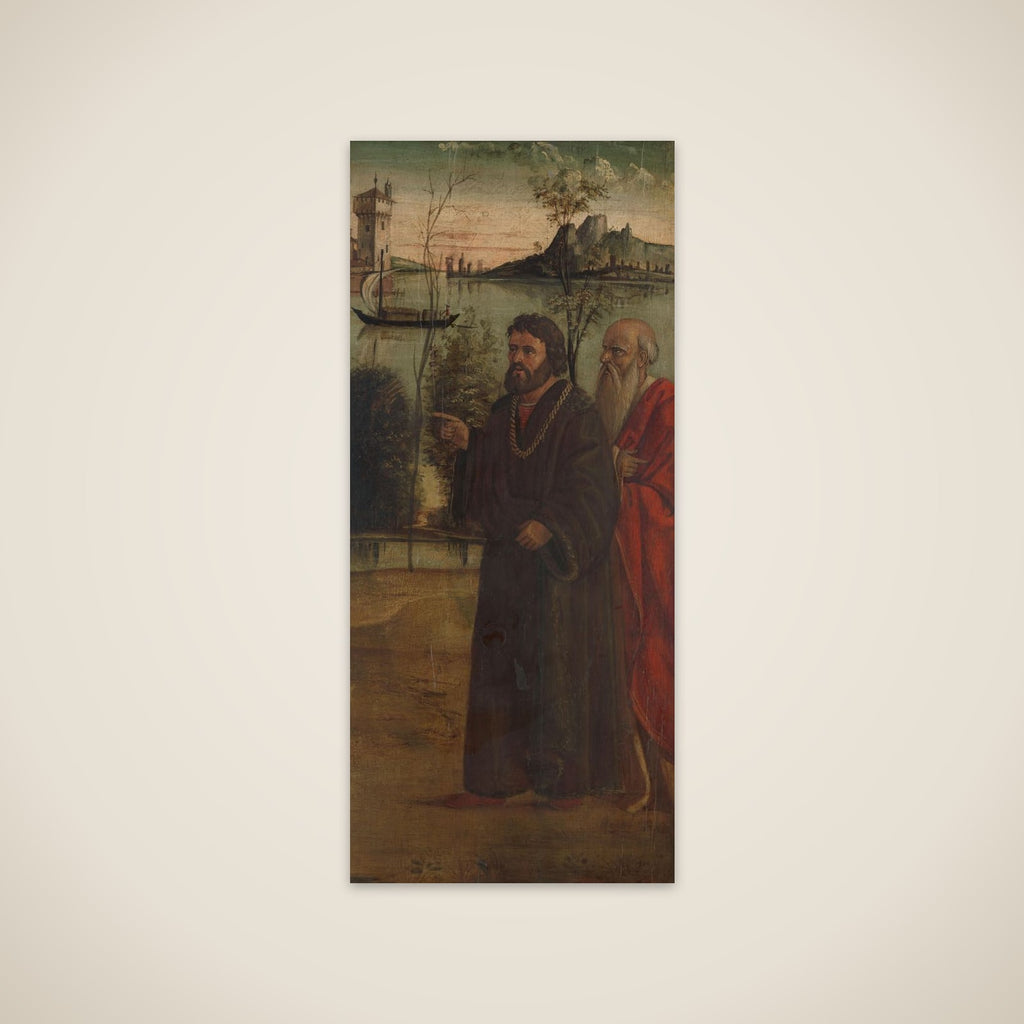 Two Saints (?) in a Landscape unframed print