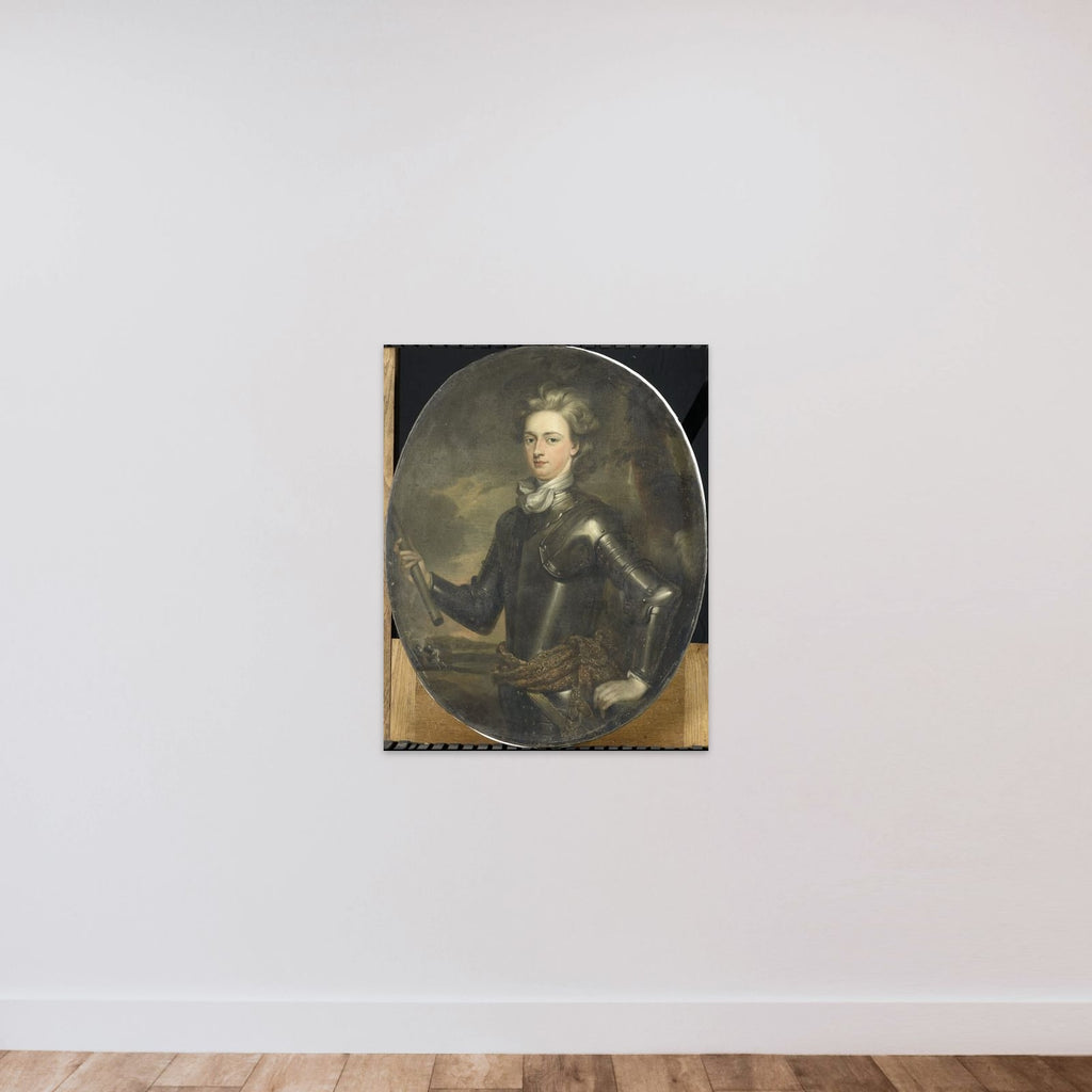 Portrait of the first Earl of Albemarle unframed — shown to scale
