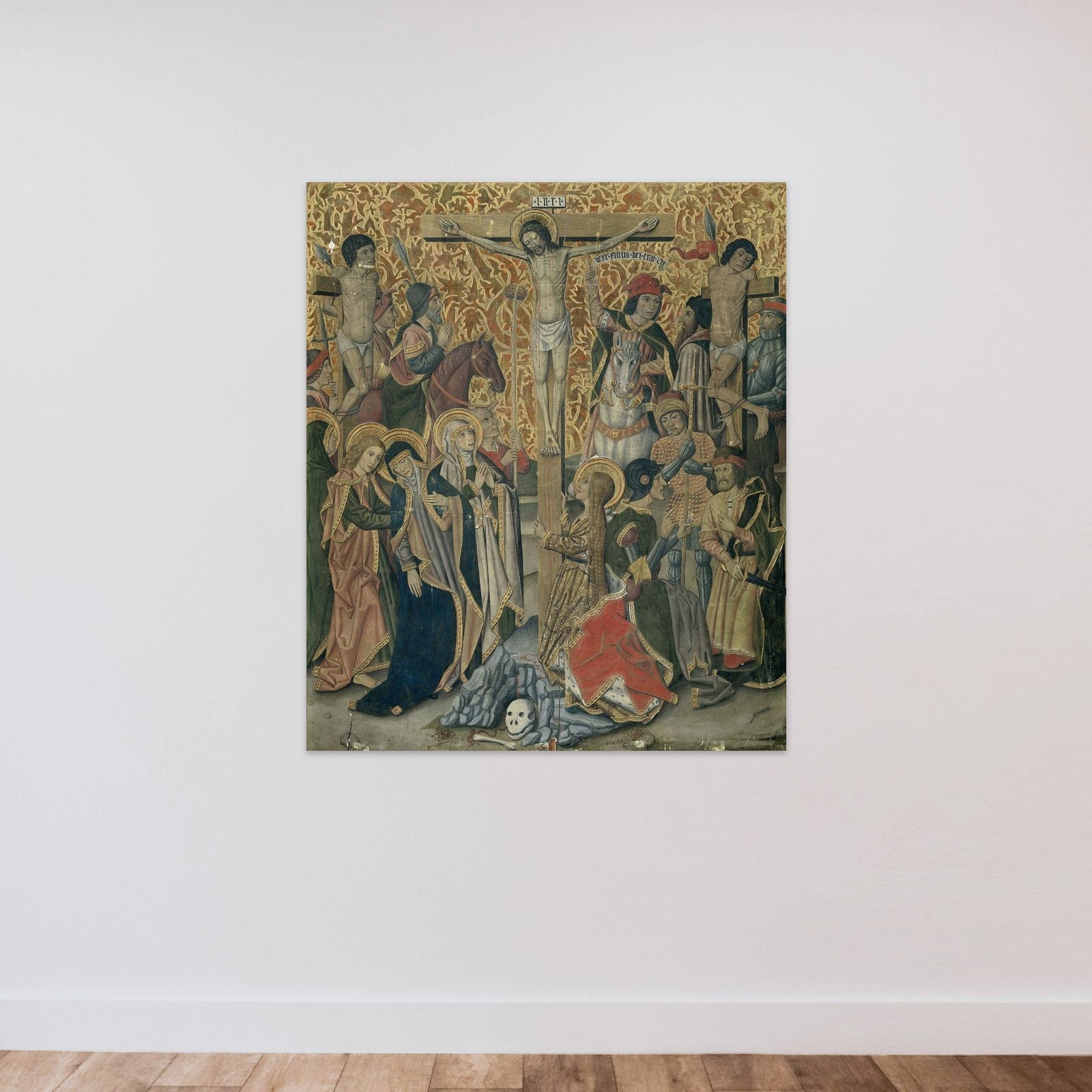 Calvary unframed — shown to scale
