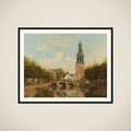 The Torensluis and the Jan Roodenpoortstoren in Amsterdam framed