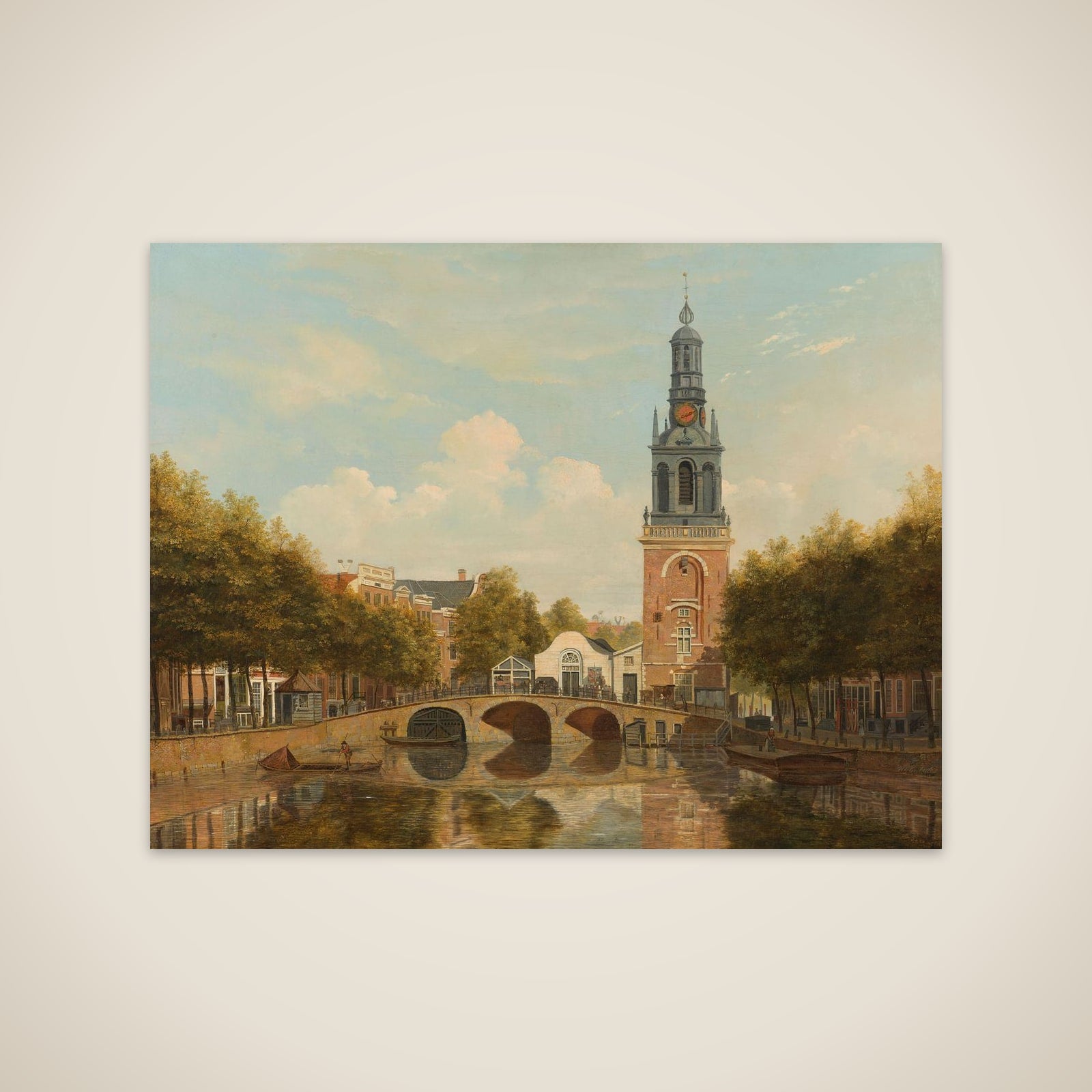 The Torensluis and the Jan Roodenpoortstoren in Amsterdam unframed print