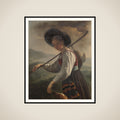 Swiss Peasant Woman framed