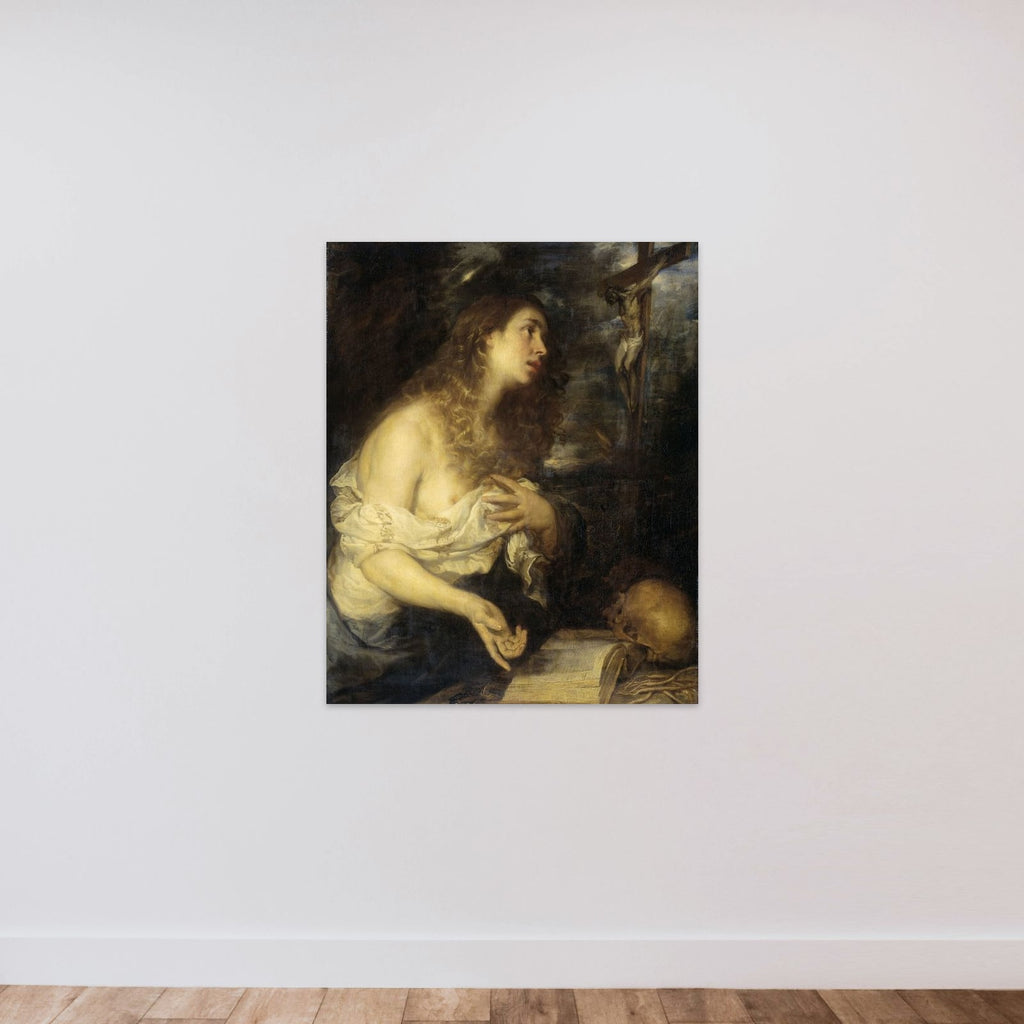 The Penitent Mary Magdalene unframed — shown to scale
