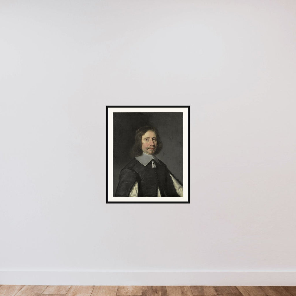 Portrait of a Man, possibly Philippe de la Trémoïlle, Count of Olonne framed — shown to scale