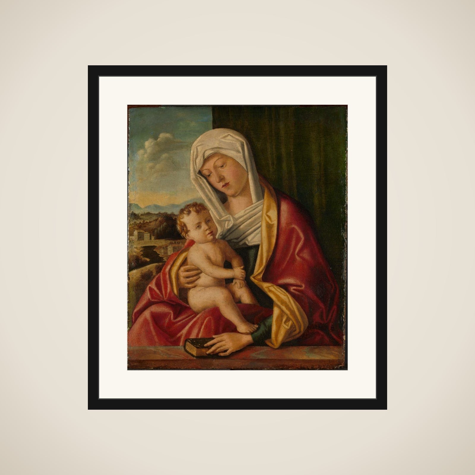 Madonna and Child framed