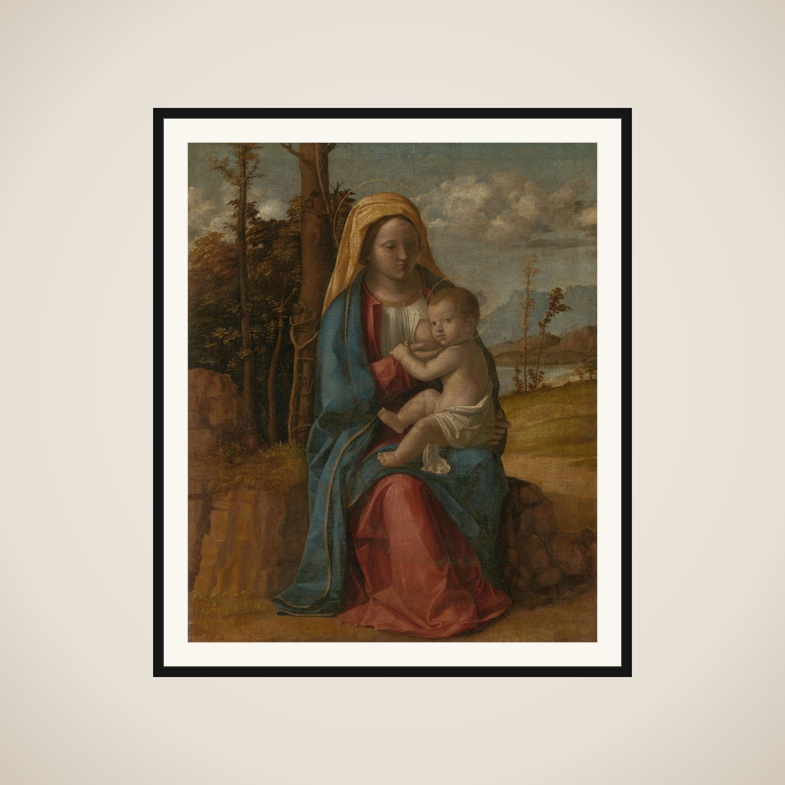 Madonna and Child framed