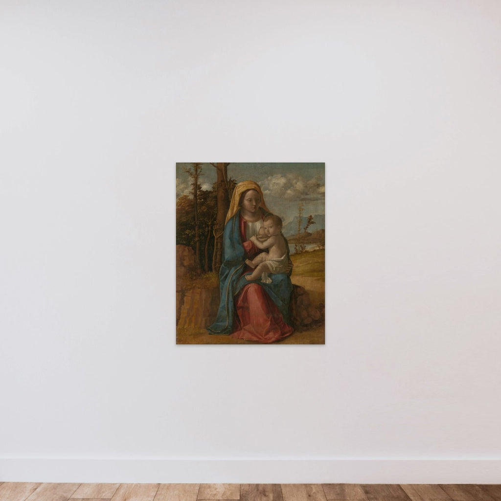 Madonna and Child unframed — shown to scale