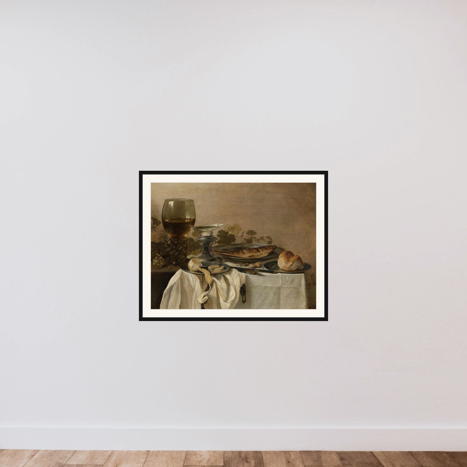 Still Life with a Fish framed — shown to scale