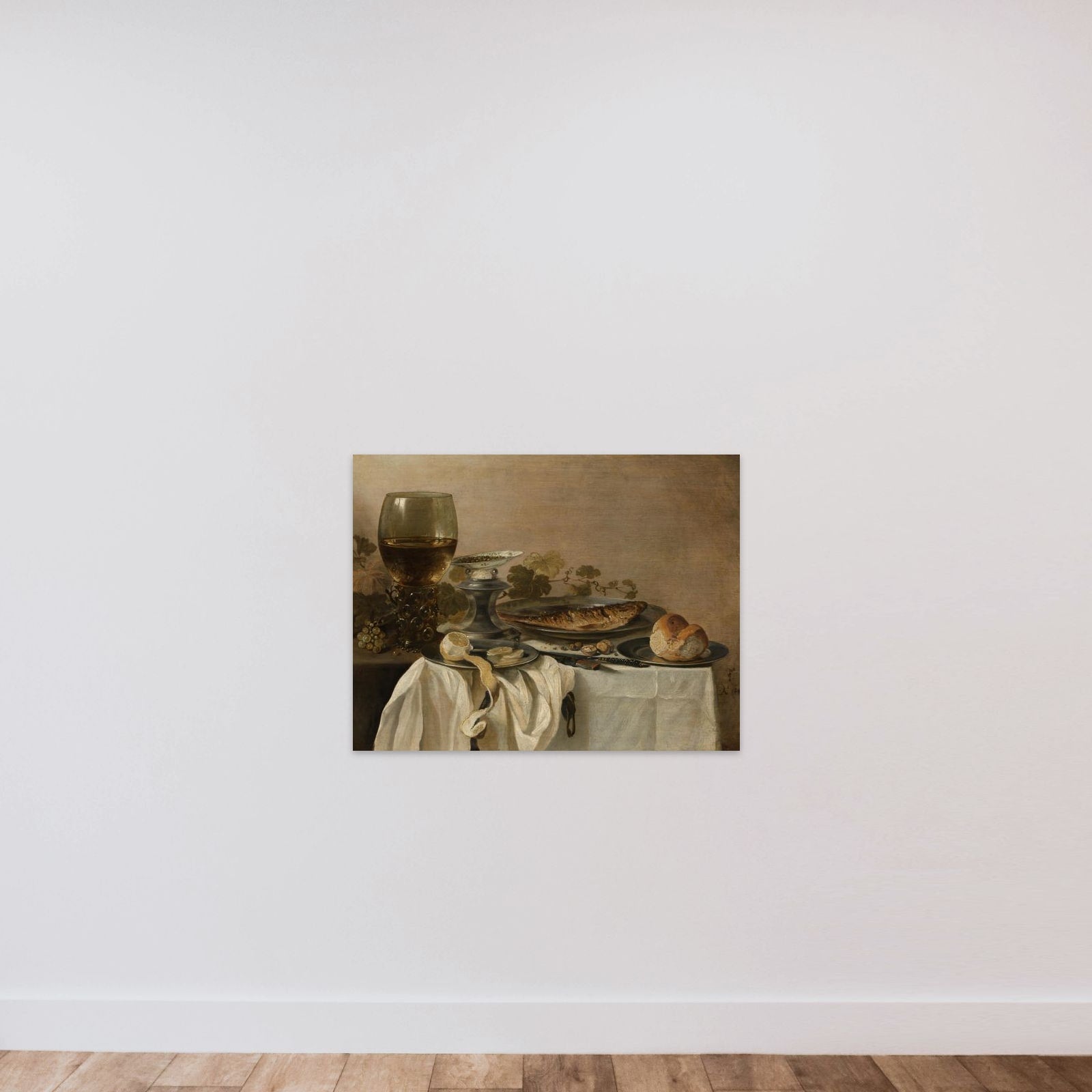Still Life with a Fish unframed — shown to scale