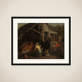 Couples Making Love at a Country Inn framed