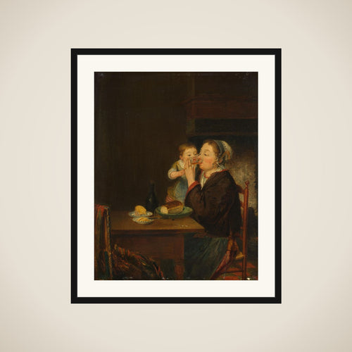 A Mother and her Child framed