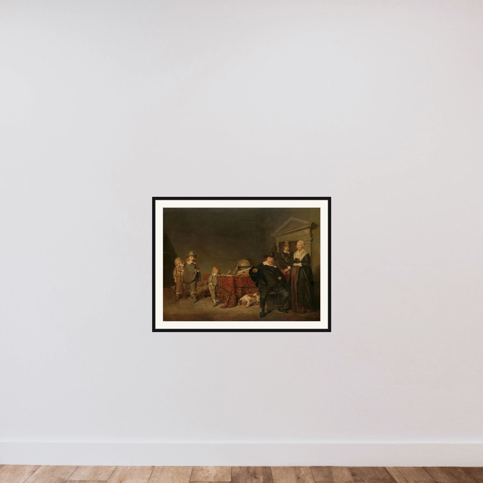 Family Group framed — shown to scale