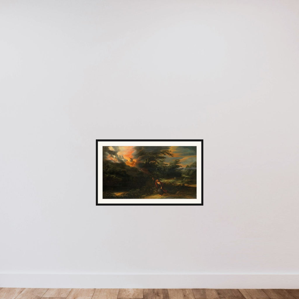 The Ascension of Elijah framed — shown to scale
