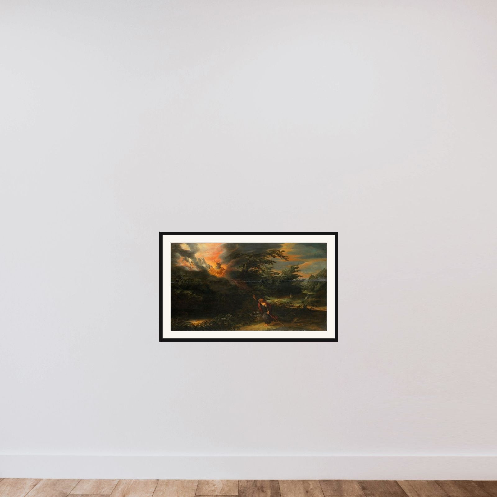 The Ascension of Elijah framed — shown to scale