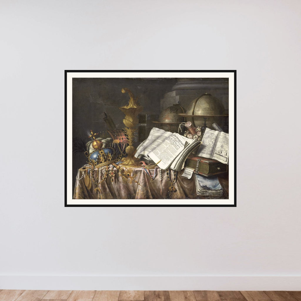 Vanitas Still Life framed — shown to scale