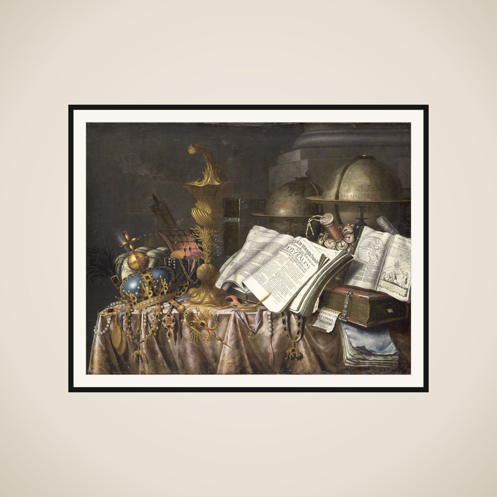 Vanitas Still Life framed