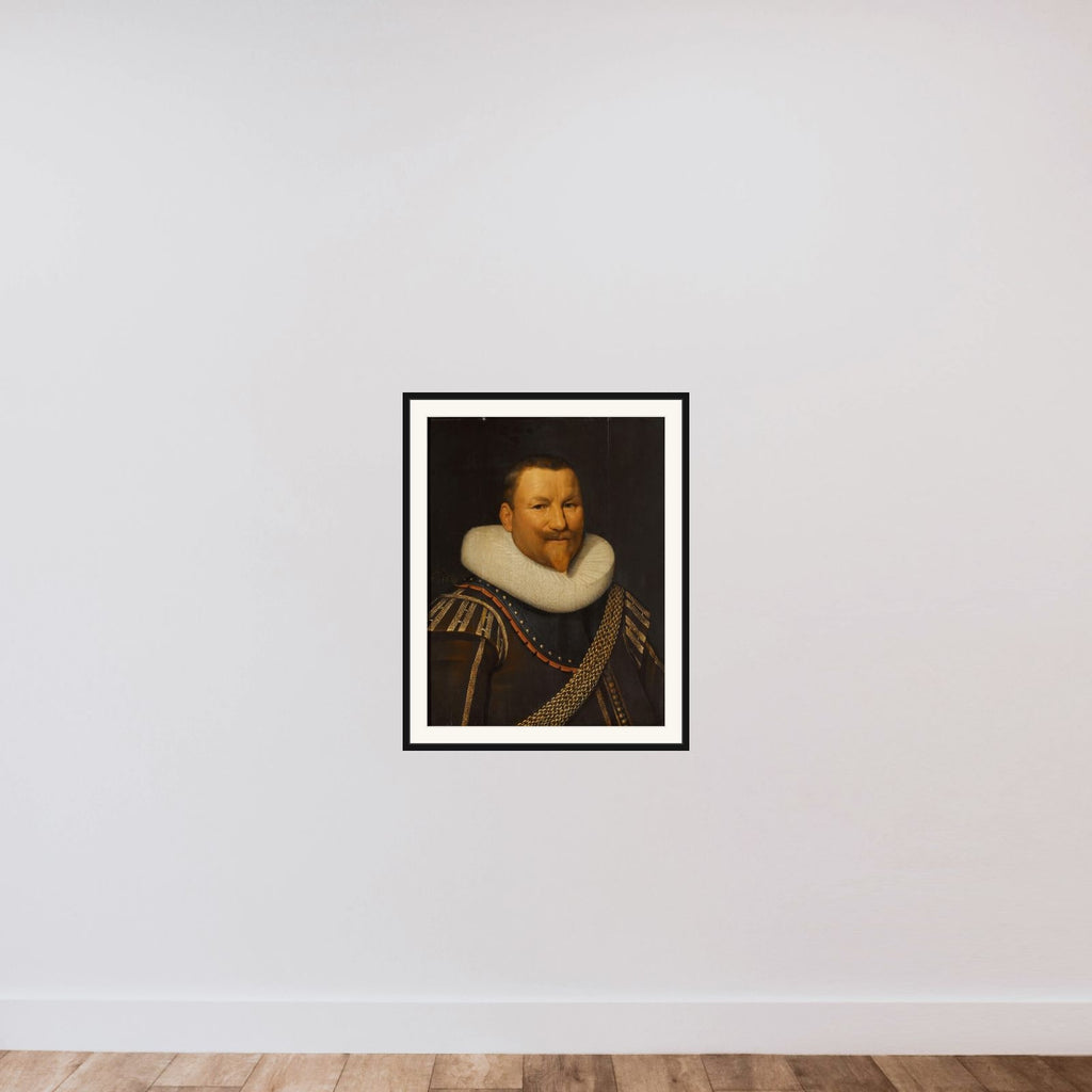Portrait of Pieter Pietersz Hein (1577-1629), Vice Admiral of Holland framed — shown to scale