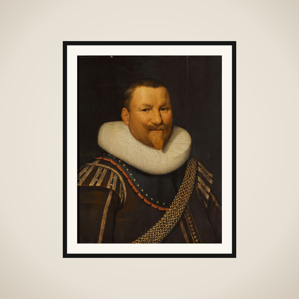 Portrait of Pieter Pietersz Hein (1577-1629), Vice Admiral of Holland framed