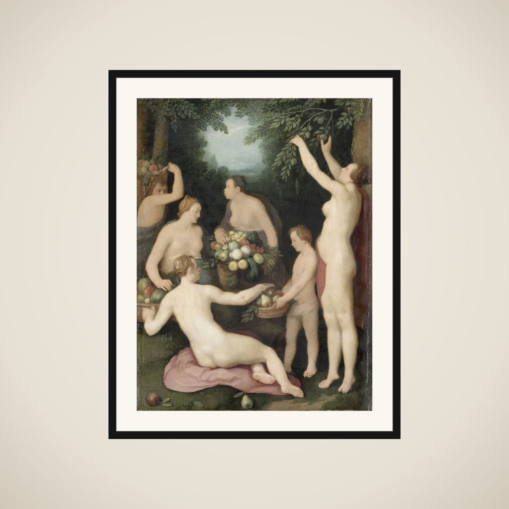 Pomona Receiving the Harvest of Fruit framed