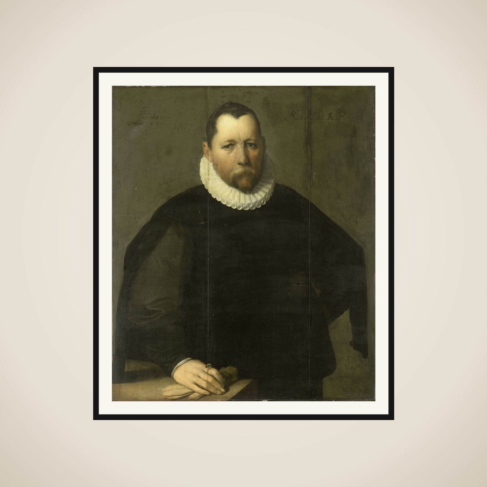 Pieter Jansz Kies (c 1536-97). Burgomaster of Haarlem framed