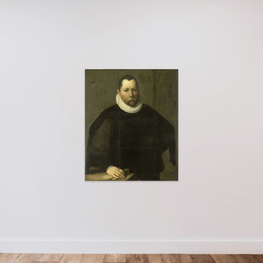 Pieter Jansz Kies (c 1536-97). Burgomaster of Haarlem unframed — shown to scale