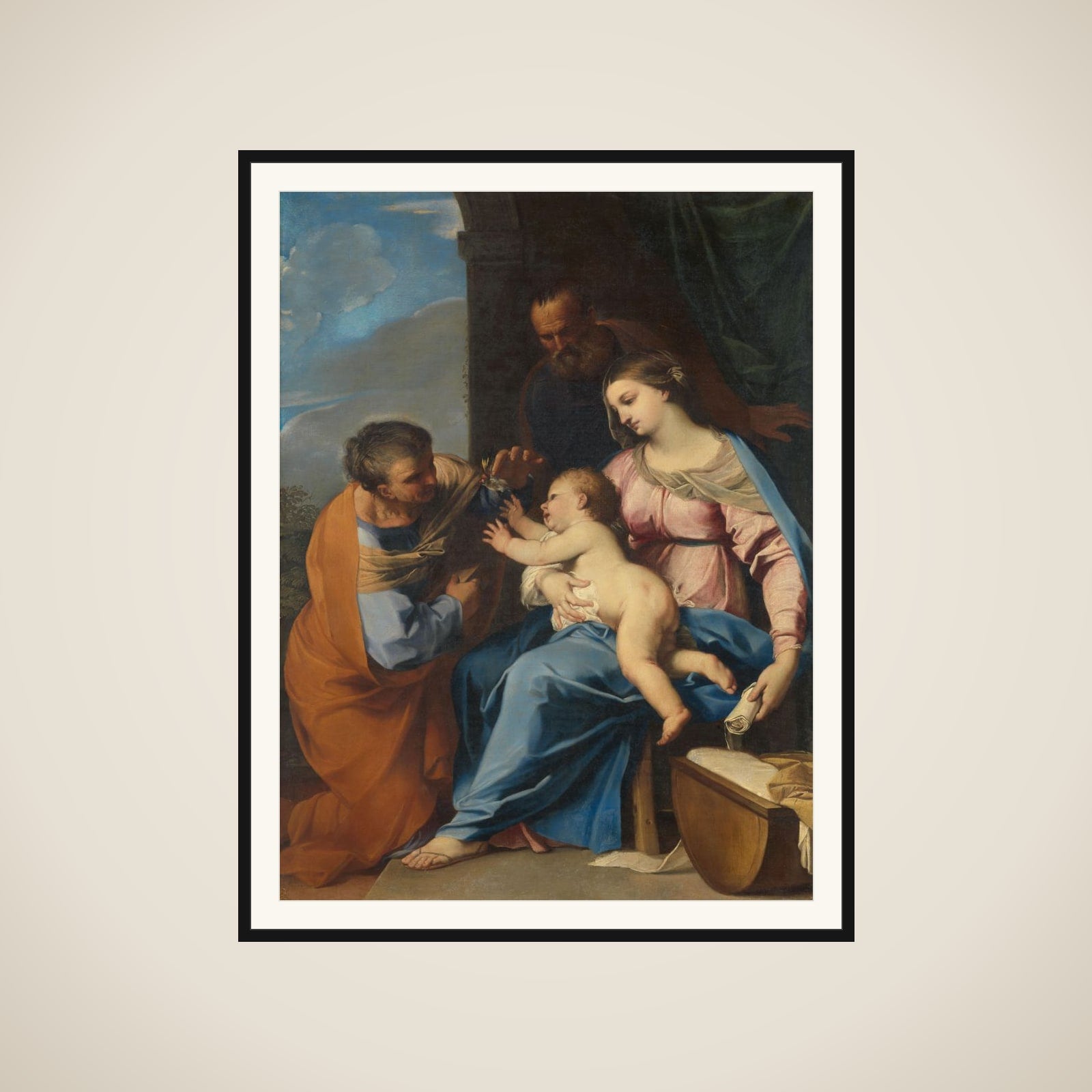 The Holy Family framed