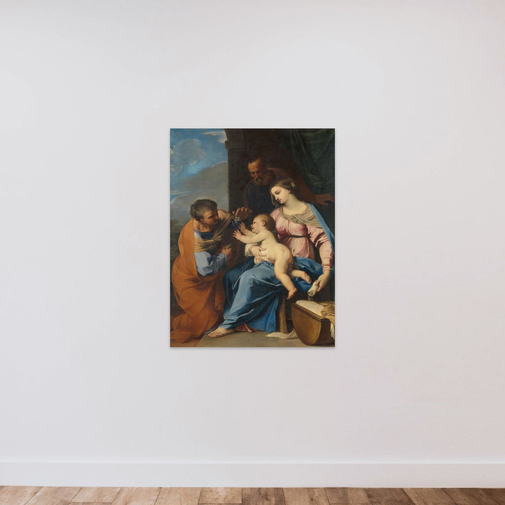 The Holy Family unframed — shown to scale