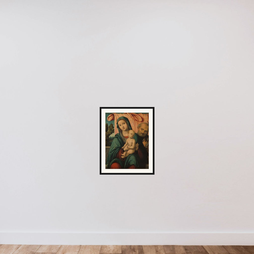 The Holy Family framed — shown to scale