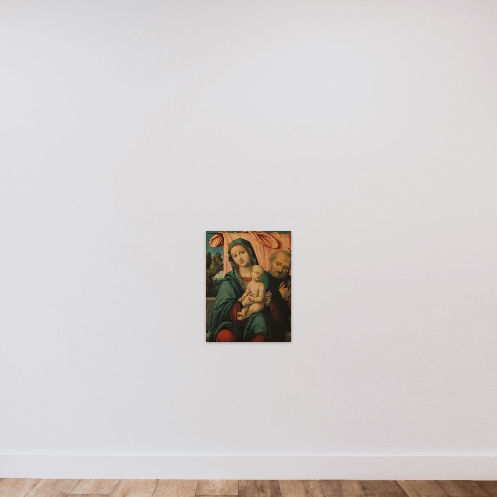 The Holy Family unframed — shown to scale
