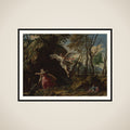 Hagar and Ishmael in the Wilderness framed