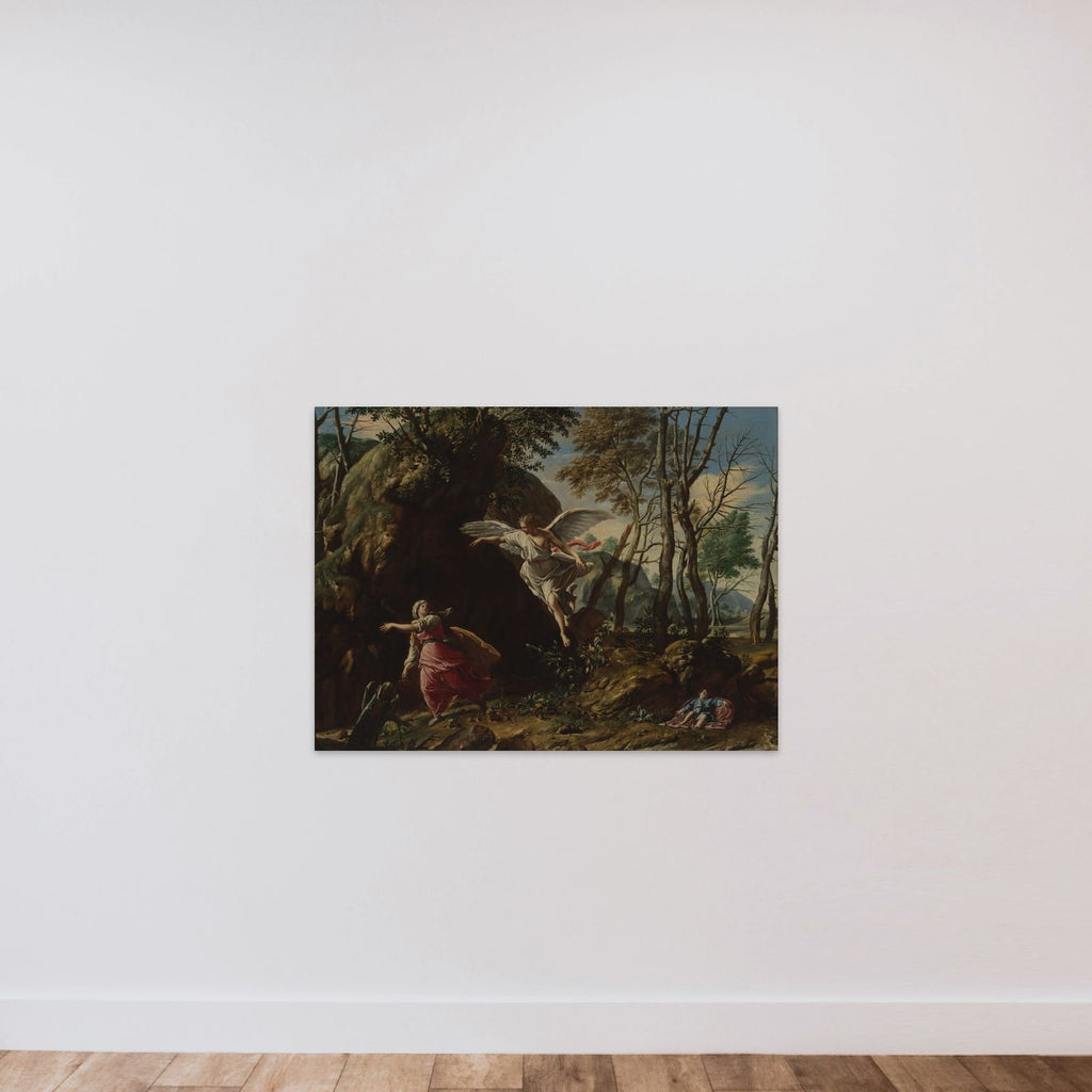 Hagar and Ishmael in the Wilderness unframed — shown to scale