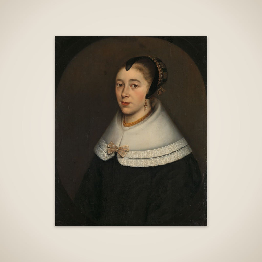 Portrait of a Woman, thought to be Catharina Kettingh (1626/27-73), Wife of Bartholomeus Vermuyden unframed print
