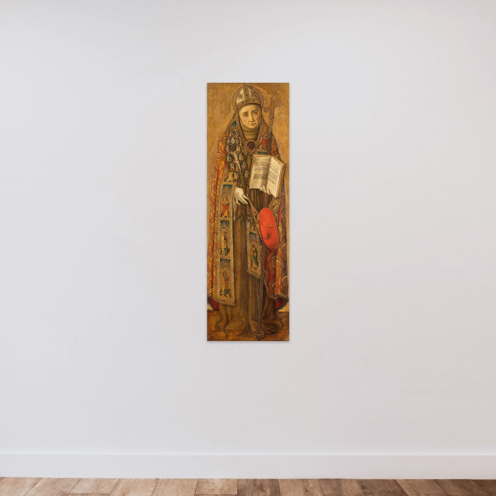 St Bonaventura unframed — shown to scale