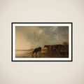 River Landscape with Cows framed