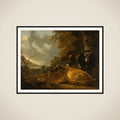 Landscape with Cows and a Young Herdsman framed
