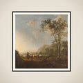 Landscape with Herdsmen and Cattle framed