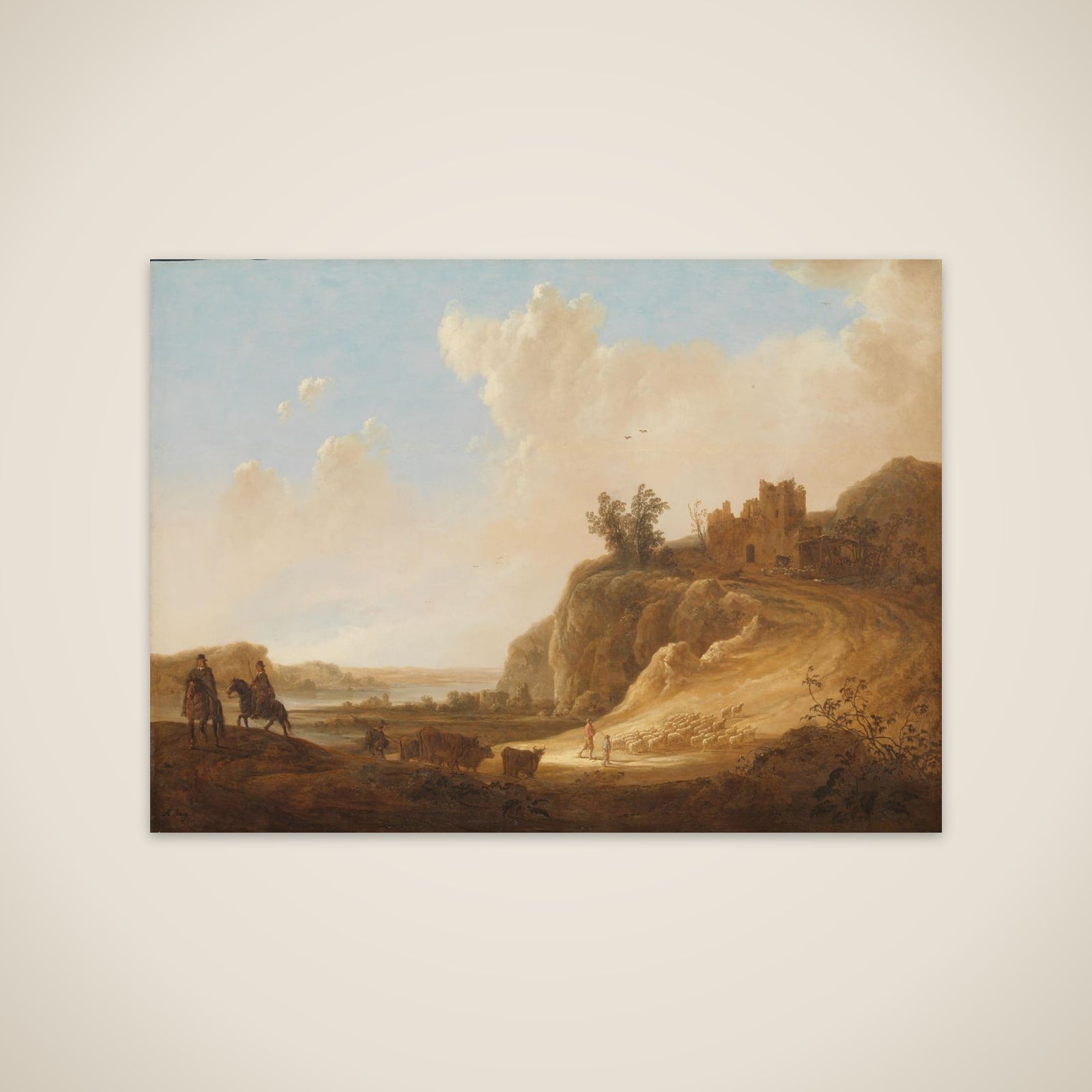 Mountainous Landscape with the Ruins of a Castle unframed print
