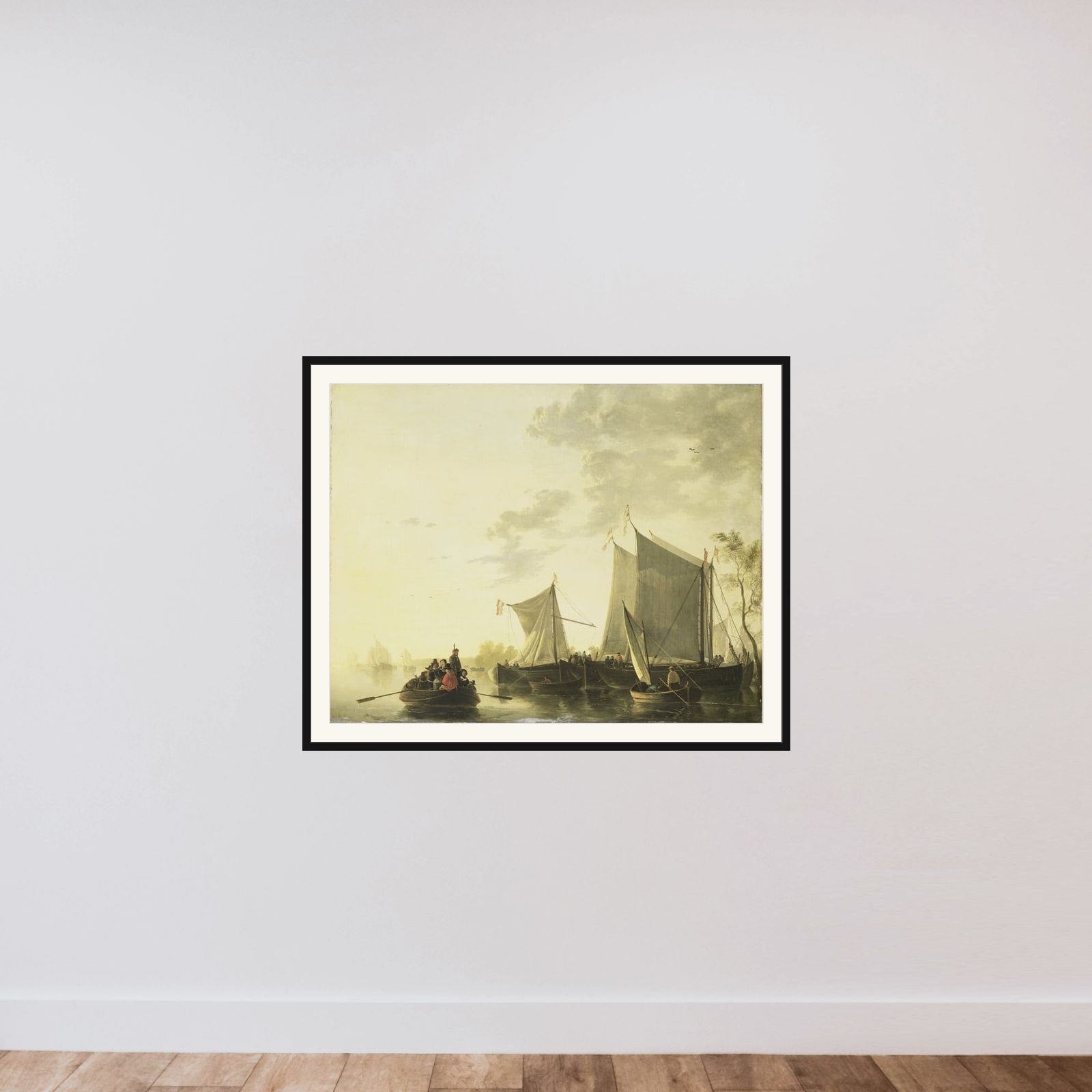 River View framed — shown to scale